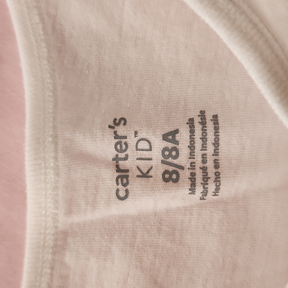 Carter's Kids size 8 white long sleeved top. - Picture 3 of 5